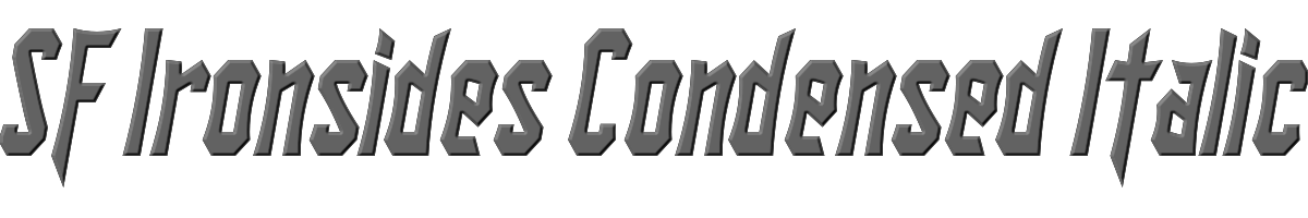 SF Ironsides Condensed Italic 