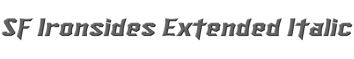 SF Ironsides Extended Italic 