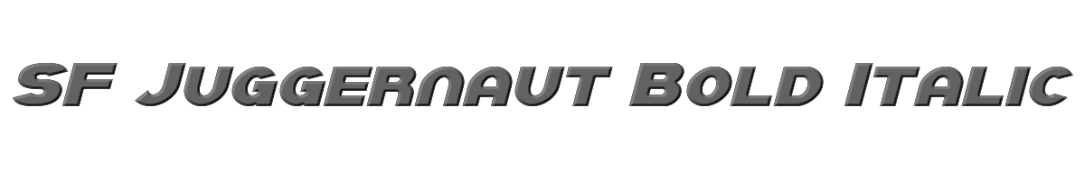 SF Juggernaut Bold Italic 