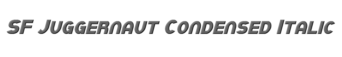 SF Juggernaut Condensed Italic 