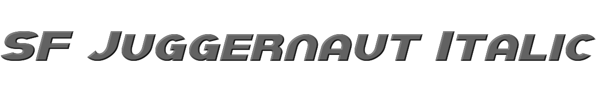 SF Juggernaut Italic 