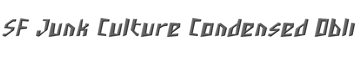 SF Junk Culture Condensed Oblique 