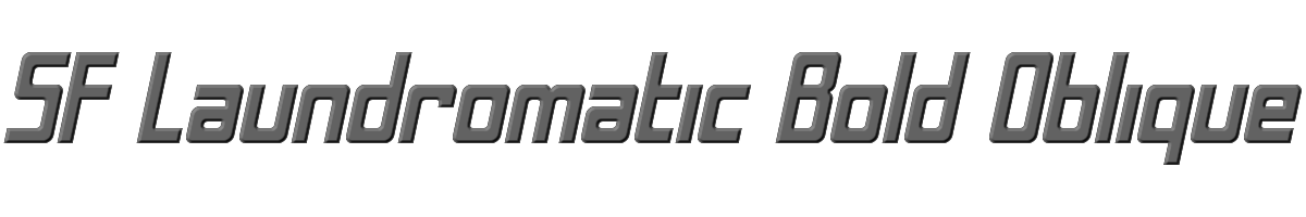 SF Laundromatic Bold Oblique 
