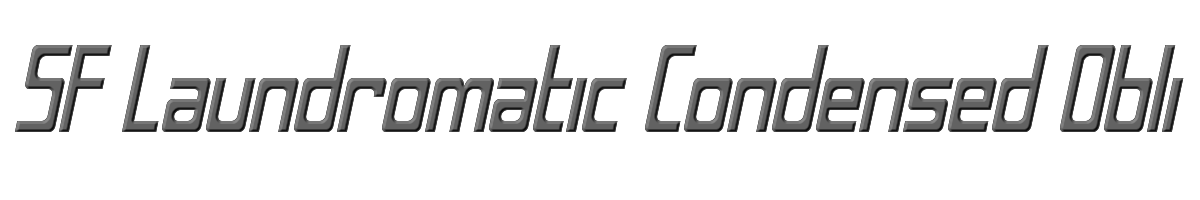 SF Laundromatic Condensed Oblique 