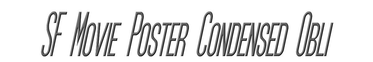 SF Movie Poster Condensed Oblique 