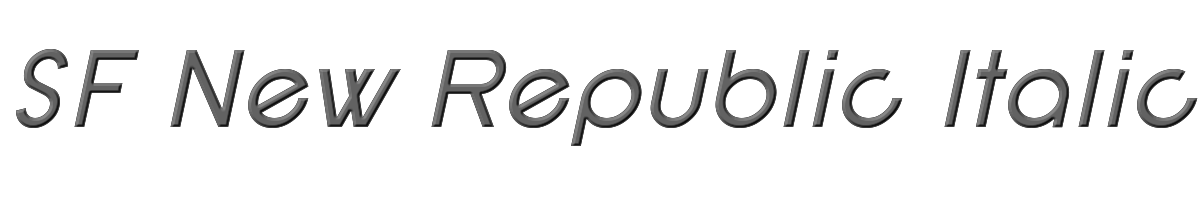 SF New Republic Italic 