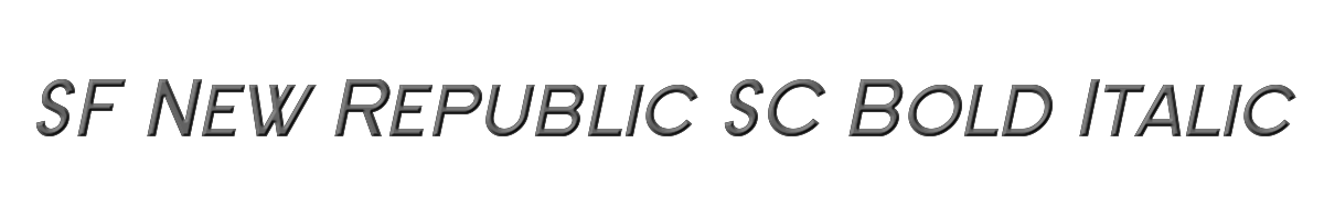 SF New Republic SC Bold Italic 