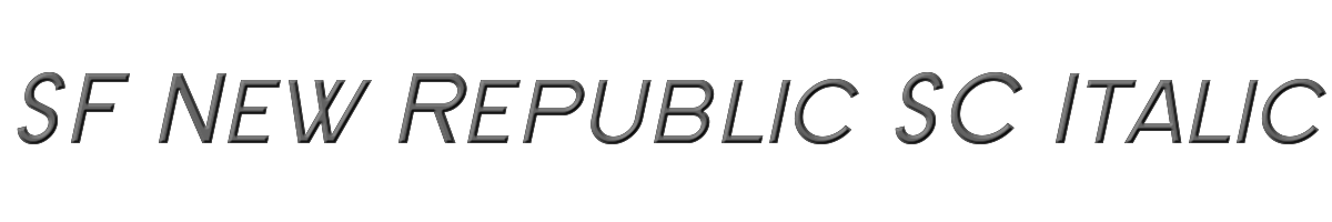 SF New Republic SC Italic 