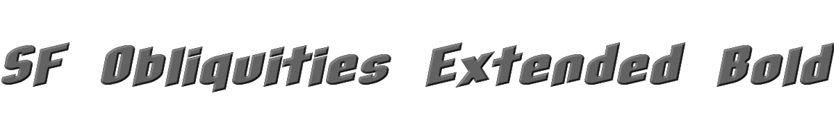 SF Obliquities Extended Bold 