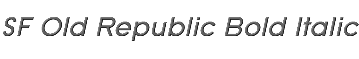 SF Old Republic Bold Italic 