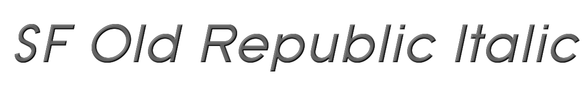 SF Old Republic Italic 