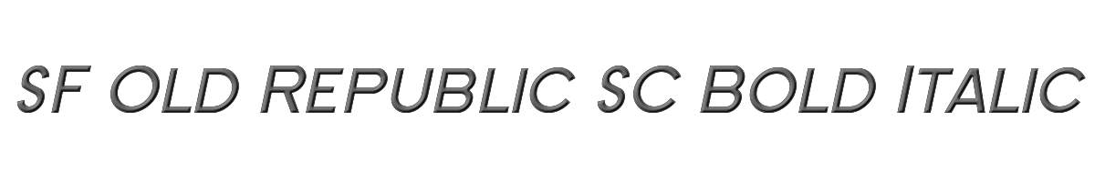 SF Old Republic SC Bold Italic 