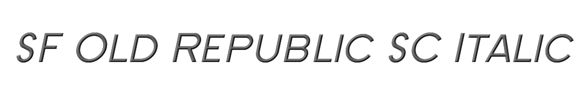 SF Old Republic SC Italic 