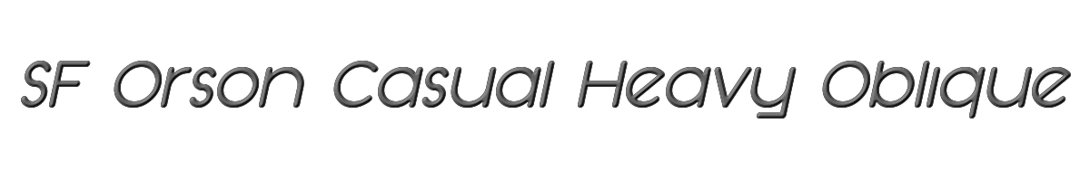 SF Orson Casual Heavy Oblique 