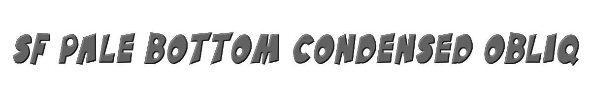 SF Pale Bottom Condensed Oblique 