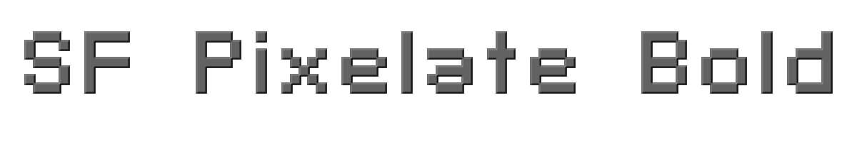 SF Pixelate Bold 