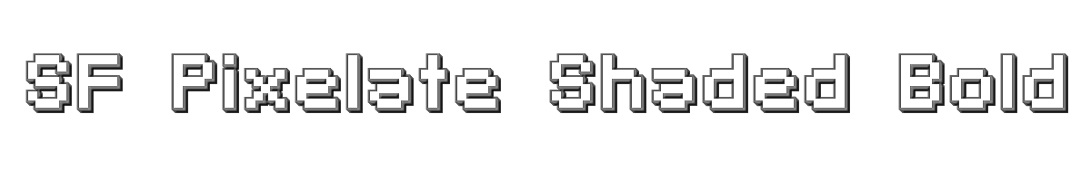 SF Pixelate Shaded Bold 