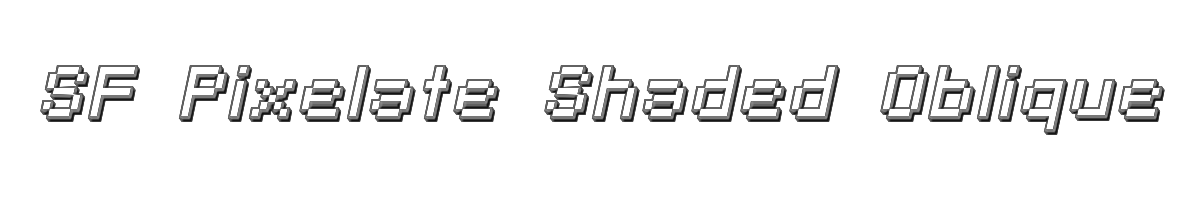 SF Pixelate Shaded Oblique 
