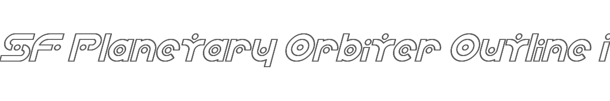 SF Planetary Orbiter Outline Italic 