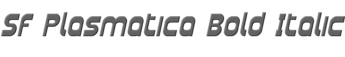 SF Plasmatica Bold Italic 