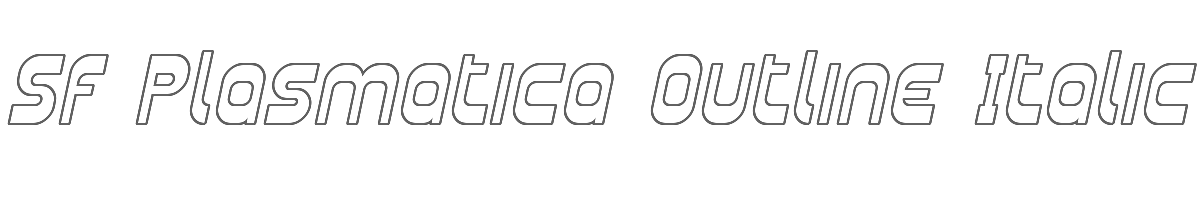 SF Plasmatica Outline Italic 