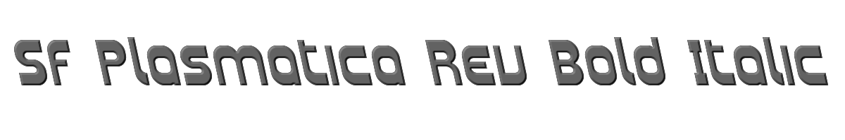 SF Plasmatica Rev Bold Italic 