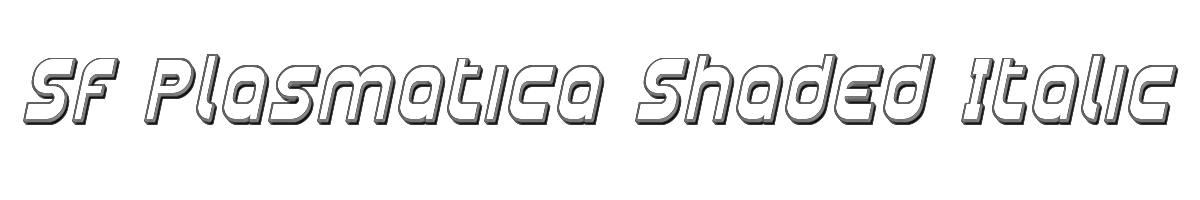 SF Plasmatica Shaded Italic 