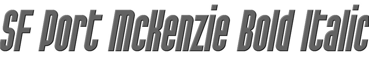 SF Port McKenzie Bold Italic 