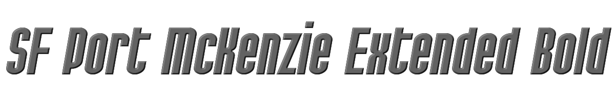 SF Port McKenzie Extended Bold Italic 