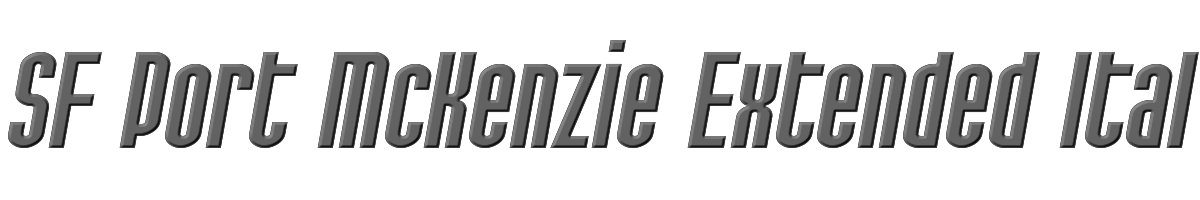 SF Port McKenzie Extended Italic 