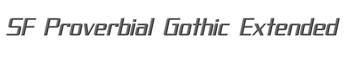 SF Proverbial Gothic Extended Oblique 