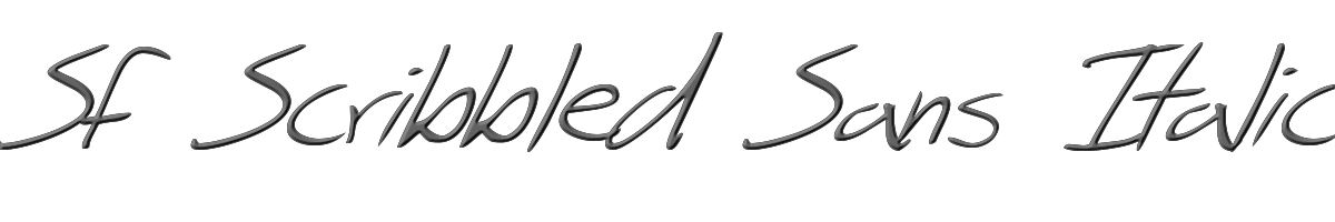 SF Scribbled Sans Italic 
