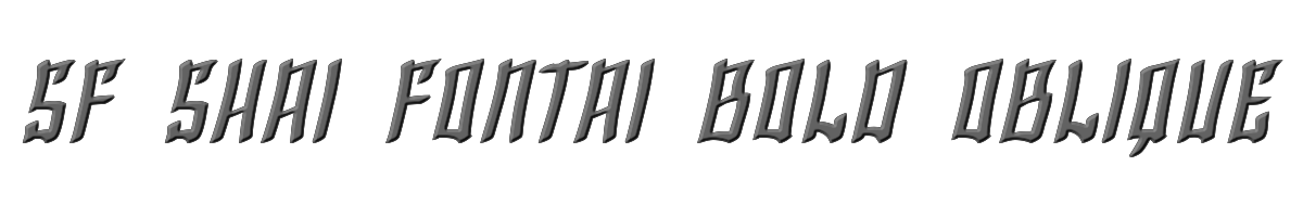SF Shai Fontai Bold Oblique 