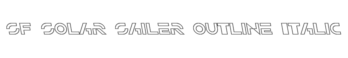 SF Solar Sailer Outline Italic 