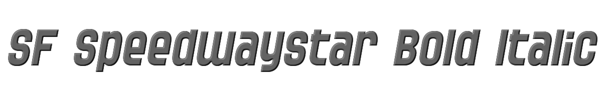 SF Speedwaystar Bold Italic 