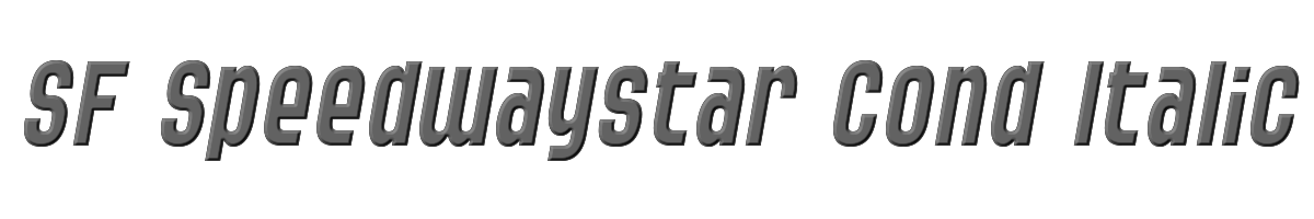 SF Speedwaystar Cond Italic 