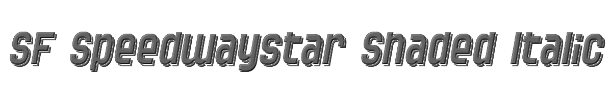 SF Speedwaystar Shaded Italic 