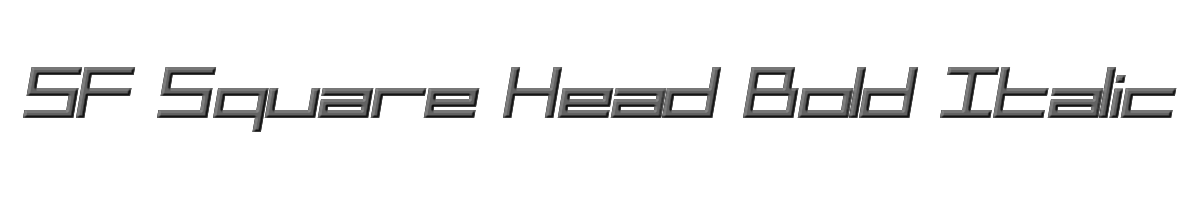 SF Square Head Bold Italic 