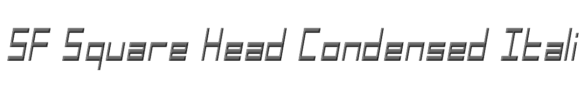 SF Square Head Condensed Italic 