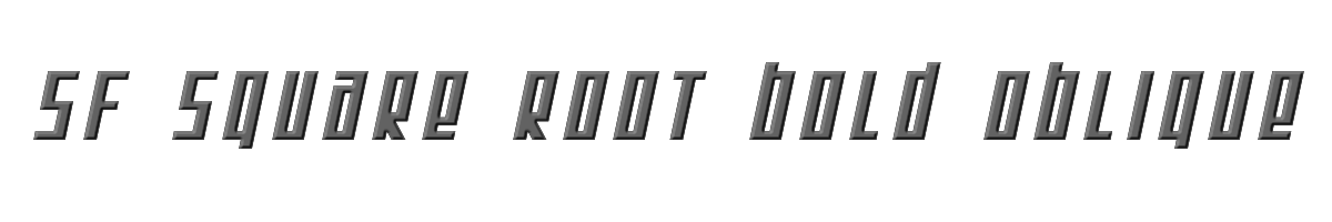 SF Square Root Bold Oblique 