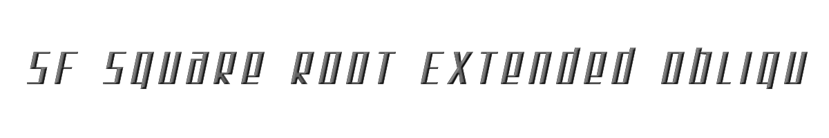 SF Square Root Extended Oblique 