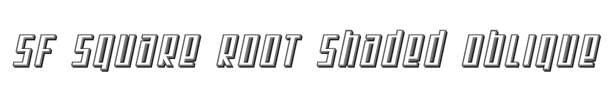 SF Square Root Shaded Oblique 