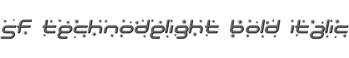 SF Technodelight Bold Italic 