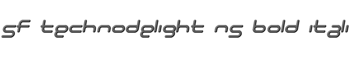 SF Technodelight NS Bold Italic 