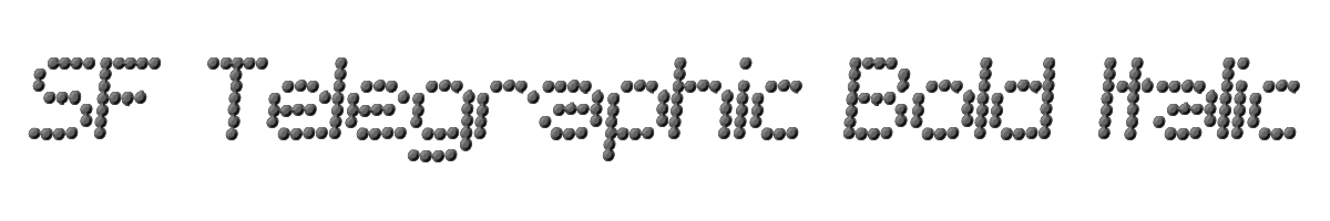 SF Telegraphic Bold Italic 