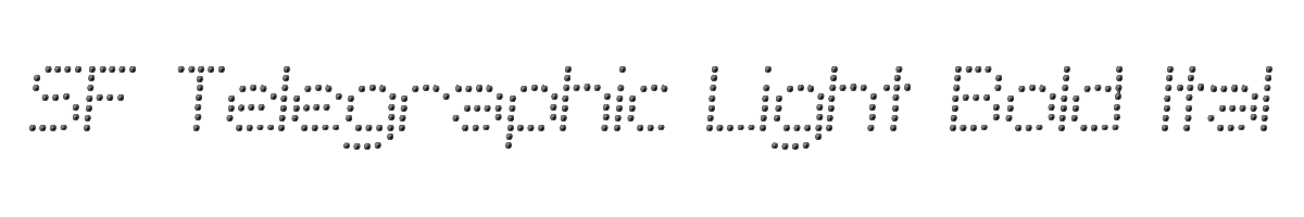 SF Telegraphic Light Bold Italic 