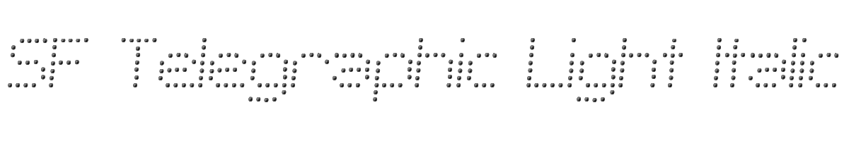 SF Telegraphic Light Italic 