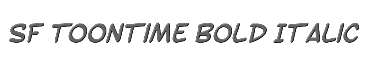 SF Toontime Bold Italic 