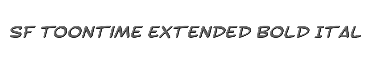 SF Toontime Extended Bold Italic 
