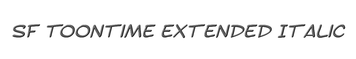 SF Toontime Extended Italic 